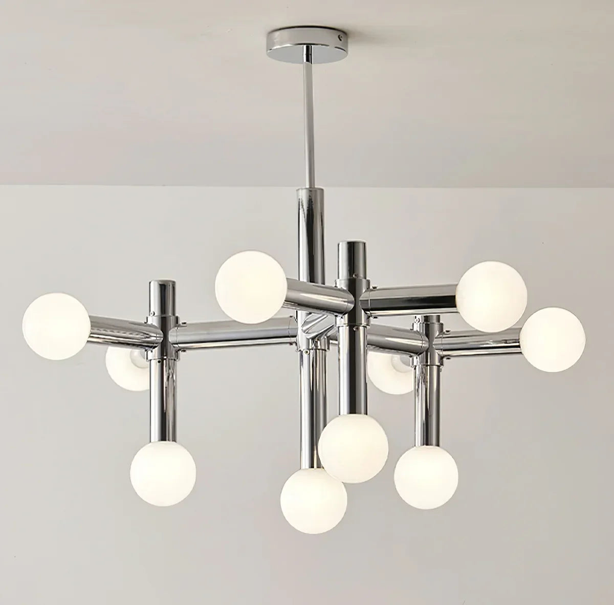 Chrome Satellite Chandelier