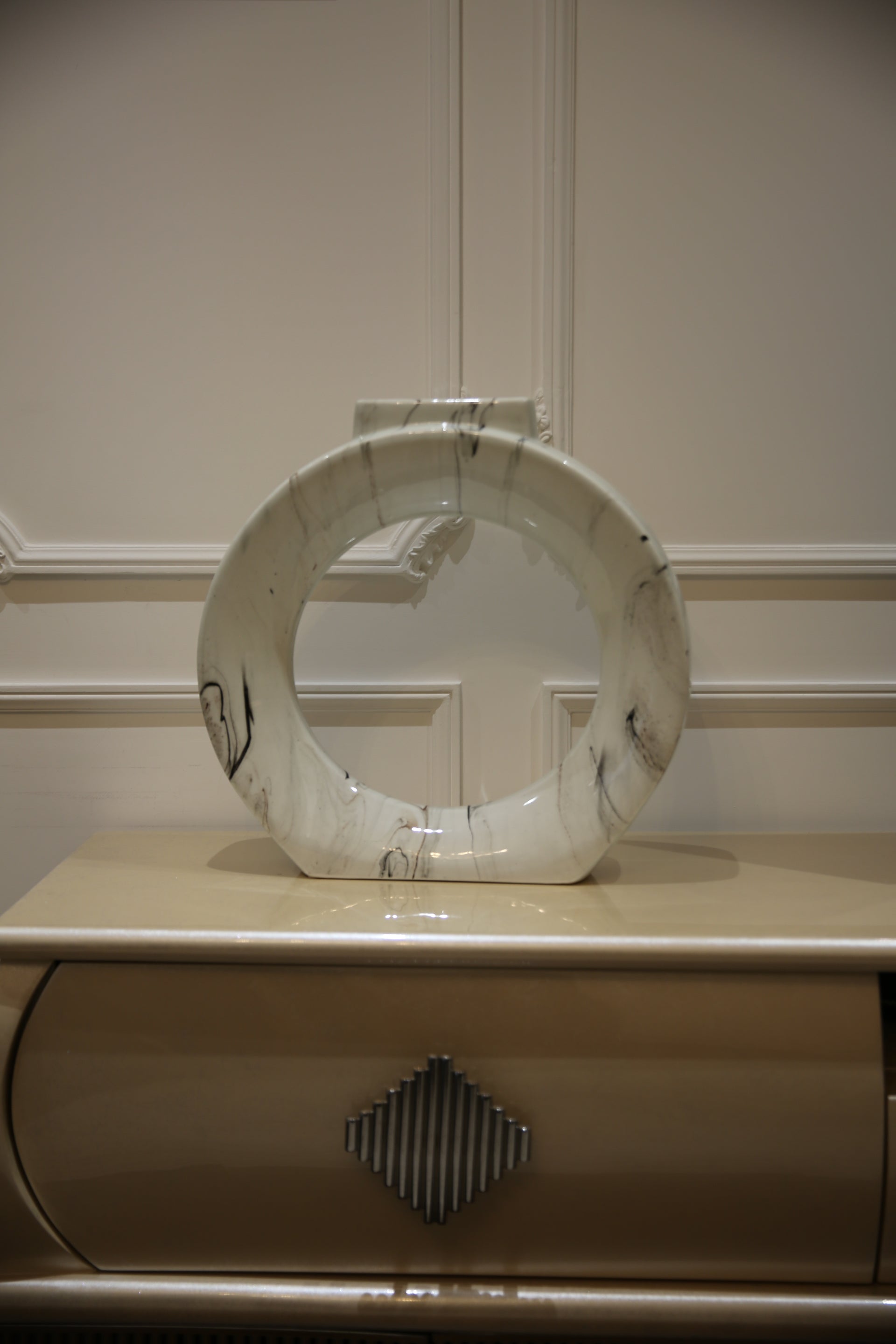 Marble Effect Ring Vase