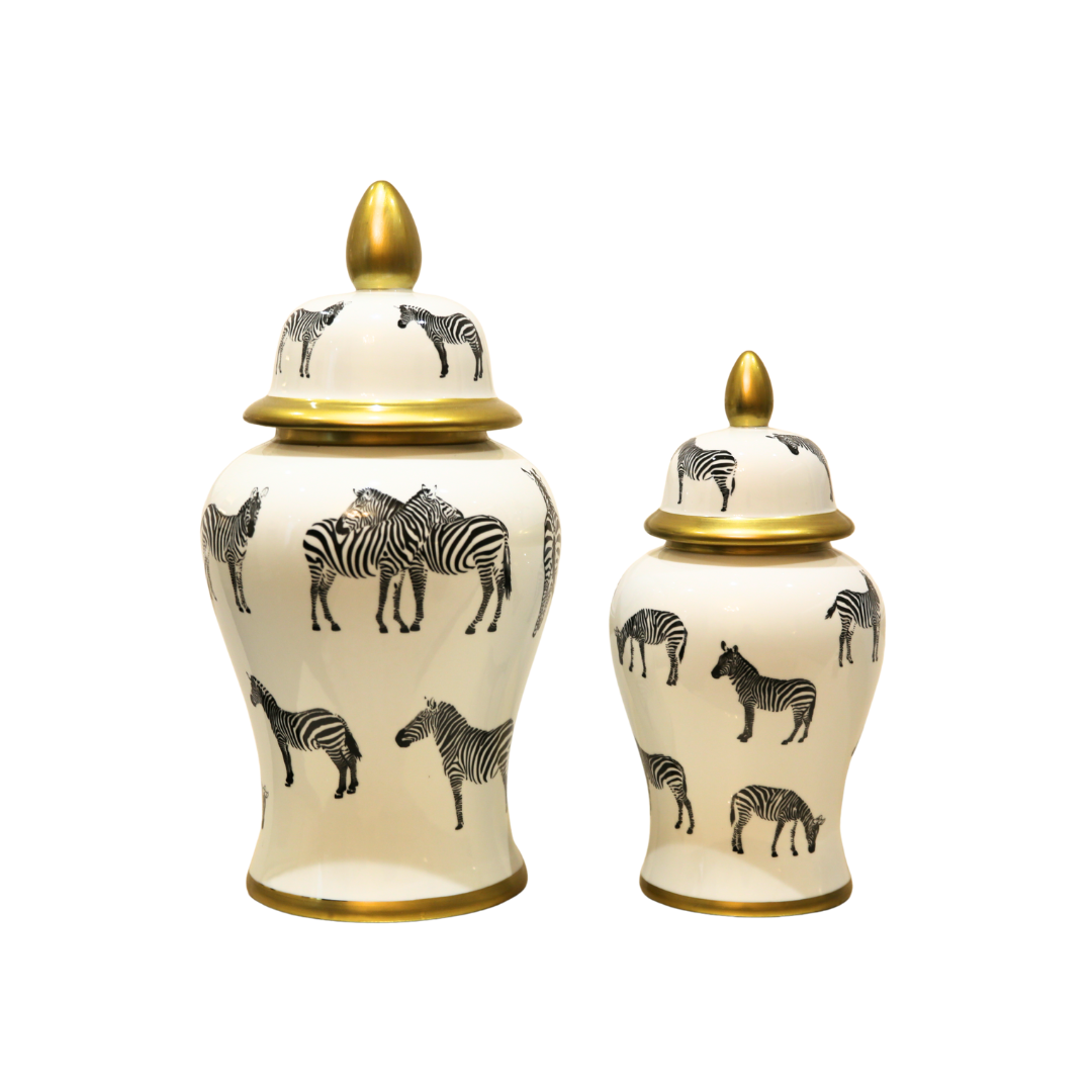Modern Hand Drawn Zebra Vase